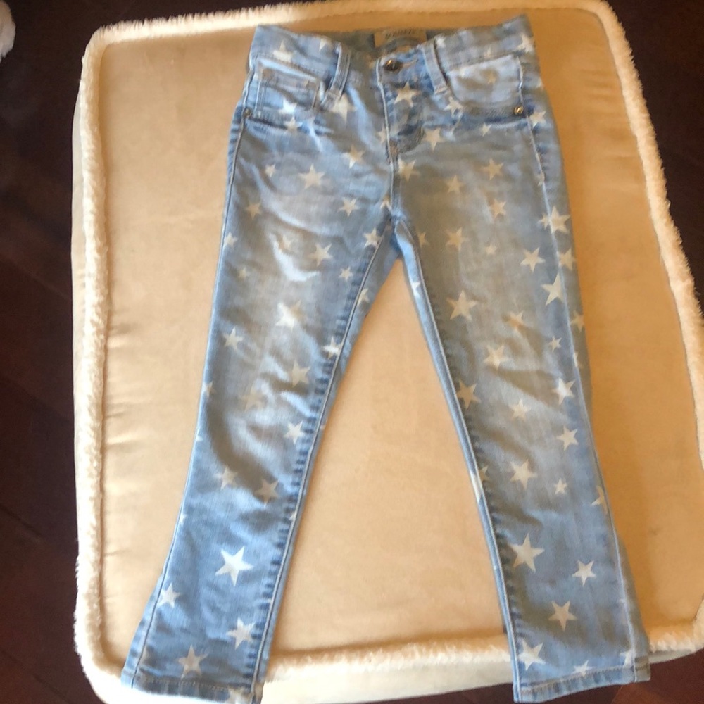 Girls size 4 skinny jeans with stars